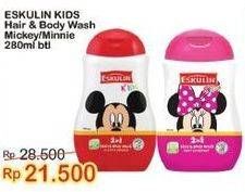 Promo Harga Eskulin Kids Hair & Body Wash Soft Protect, Clean Smooth 280 ml - Indomaret