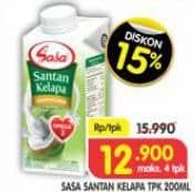Promo Harga Sasa Santan Cair 200 ml - Superindo