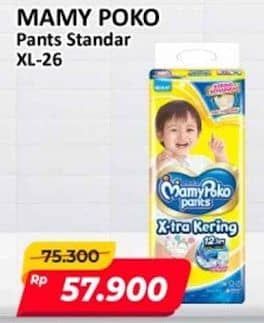 Promo Harga Mamy Poko Pants Xtra Kering XL26 26 pcs - Alfamart