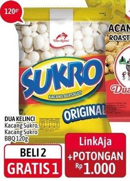 Promo Harga DUA KELINCI Kacang Sukro Original, BBQ 140 gr - Alfamidi
