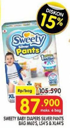 Promo Harga Sweety Silver Pants M60, L54, XL44 44 pcs - Superindo