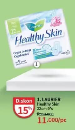 Promo Harga Laurier Healthy Skin Day Wing 22cm 9 pcs - Guardian