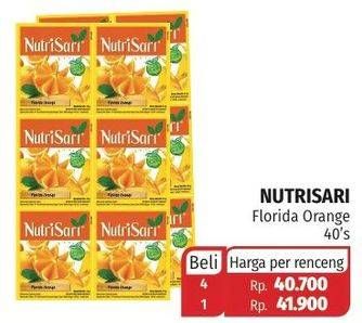 Promo Harga NUTRISARI Powder Drink Florida Orange per 40 pcs - Lotte Grosir