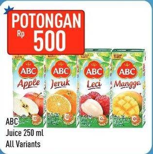 Promo Harga ABC Juice All Variants 250 ml - Hypermart