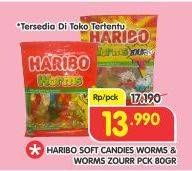 Promo Harga HARIBO Candy Gummy Zourr 80 gr - Superindo