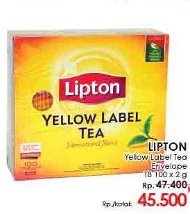 Promo Harga Lipton Yellow Label Tea per 100 pcs 2 gr - LotteMart