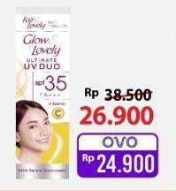 Promo Harga Glow & Lovely (fair & Lovely) Ultimate UV Duo Vitamin C SPF 35 Pa+++  40 gr - Alfamart