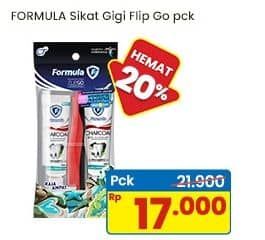 Promo Harga Formula Travel Pack Flip Go Charcoal Extra Soft 2 pcs - Indomaret