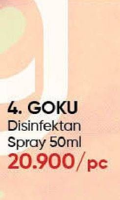 Promo Harga GOKU Disinfectant Spray 50 ml - Guardian