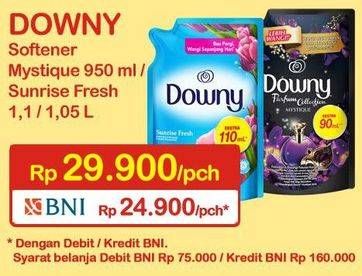 Promo Harga Downy Softener Mystique 950ml/ Sunrise Fresh 1100ml  - Indomaret