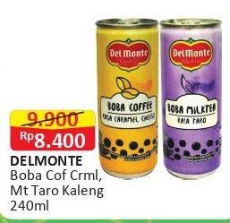 Promo Harga DEL MONTE Boba Drink Milk Tea Taro, Coffee Caramel Cheese 240 ml - Alfamart