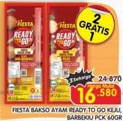 Promo Harga Fiesta Ready To Go Bakso Daging Ayam Barbekiu, Keju 80 gr - Superindo