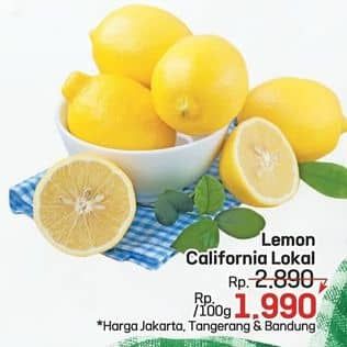Promo Harga Lemon Lokal California per 100 gr - LotteMart