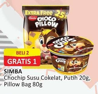 Promo Harga Chocochip Susu Cokelat / Putih 20g / Pillow Bag 80g  - Alfamart