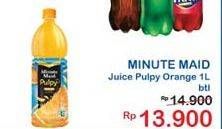 Promo Harga MINUTE MAID Juice Pulpy Orange 1 ltr - Indomaret