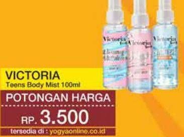 Promo Harga VICTORIA Teens Body Mist All Variants 100 ml - Yogya