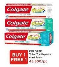 Promo Harga COLGATE Toothpaste Total All Variants 110 gr - Watsons
