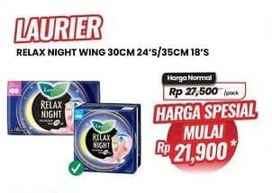 Promo Harga Laurier Relax Night 30cm 24 pcs - Carrefour