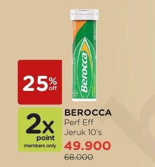 Promo Harga BEROCCA Performance Effervescent Jeruk 10 pcs - Watsons