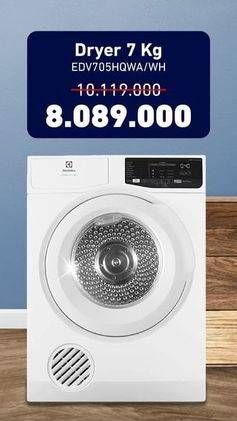 Promo Harga ELECTROLUX EDV705HQWA UltimateCare 500 7 kg Venting Dryer  - Electronic City