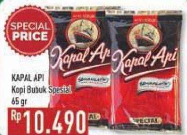 Promo Harga Kapal Api Kopi Bubuk Special 65 gr - Hypermart