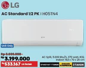Promo Harga LG H05TN4 1/2 PK AC  - COURTS