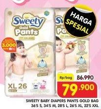 Promo Harga Sweety Gold Pants L28, XL26, S36, XXL22, M34 22 pcs - Superindo