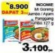 Promo Harga INDOMIE Mi Goreng Jumbo Ayam Panggang, Spesial per 3 pcs 127 gr - Giant