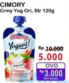 Promo Harga Cimory Squeeze Yogurt Original, Strawberry 120 gr - Alfamart