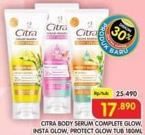 Promo Harga Citra Natural Booster Body Serum Complete Glow, Insta Glow, Protect Glow 180 ml - Superindo