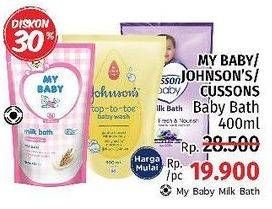 Promo Harga MY BABY/JOHNSONS/CUSSONS Baby Bath 400ml  - LotteMart