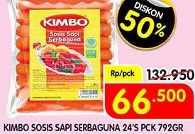 Promo Harga KIMBO Sosis Sapi Serbaguna 24 pcs - Superindo