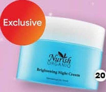 Promo Harga NURISH ORGANIQ Brightening Night Cream 40 gr - Guardian