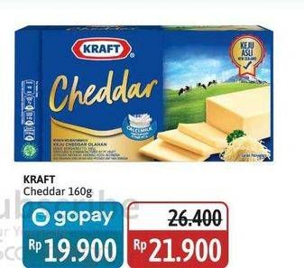 Promo Harga Kraft Cheese Cheddar 160 gr - Alfamidi