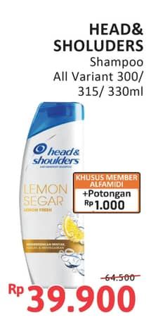 Promo Harga Head & Shoulders Shampoo All Variants 300 ml - Alfamidi