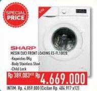 Promo Harga SHARP ES-FL1082 | Mesin Cuci Front Load 8kg 8000 gr - Hypermart