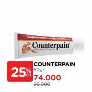 Promo Harga Counterpain Obat Gosok Cream 60 gr - Watsons