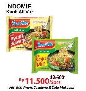 Promo Harga INDOMIE Mi Kuah All Variants per 5 pcs - Alfamart