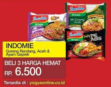 Promo Harga INDOMIE Mi Goreng Rendang, Aceh, Ayam Geprek per 3 pcs - Yogya