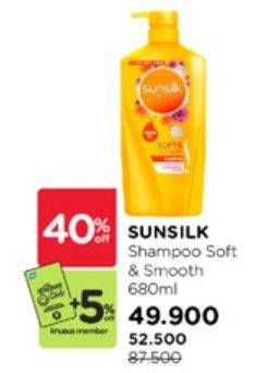Promo Harga Sunsilk Shampoo Soft Smooth 680 ml - Watsons