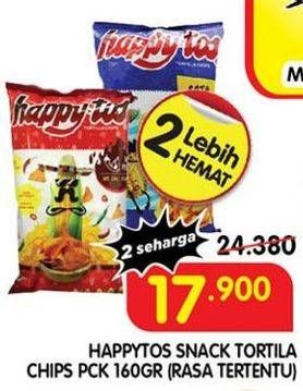 Promo Harga Happy Tos Tortilla Chips Hot Chili 140 gr - Superindo