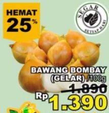 Promo Harga Bawang Bombay Gelar per 100 gr - Giant