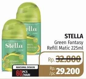 Promo Harga STELLA Matic Refill Green Fantasy 225 ml - Lotte Grosir