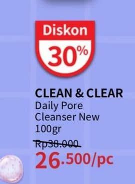 Promo Harga Clean & Clear Daily Pore Cleanser 100 ml - Guardian