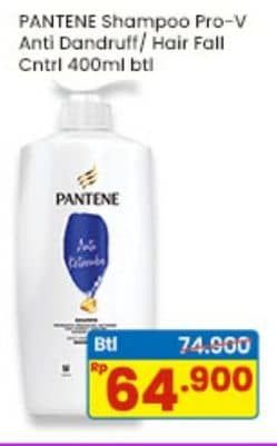 Promo Harga Pantene Shampoo Anti Dandruff, Hair Fall Control 400 ml - Indomaret