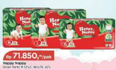 Promo Harga Happy Nappy Smart Pantz Diaper M52, L46, XL42 42 pcs - TIP TOP