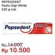 Promo Harga PEPSODENT Pasta Gigi Pencegah Gigi Berlubang White 225 gr - Indomaret