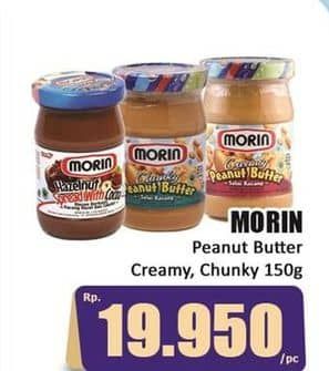 Promo Harga Morin Jam Peanut Butter, Peanut Butter Chunky 150 gr - Hari Hari