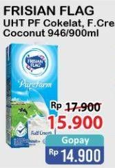 Promo Harga FRISIAN FLAG Susu UHT Purefarm Swiss Chocolate, Full Cream 900 ml - Alfamart