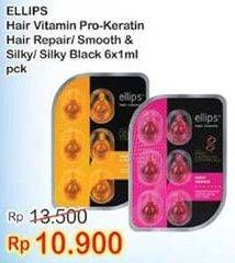 Promo Harga ELLIPS Hair Vitamin Keratin Silky Black, Smooth Silky, Hair Repair 6 pcs - Indomaret